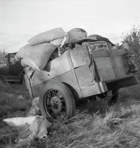 Possessions Prints: Roadside camp near Bakersfield, California, 1935. Creator: Dorothea Lange