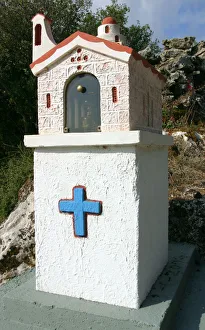 Kefalonia Prints: Roadside Shrine, Kefalonia, Greece