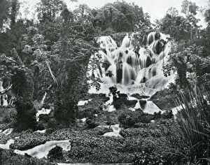 Roaring River Falls, Jamaica, c1905.Artist: Adolphe Duperly & Son