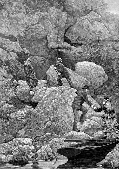 William Biscombe Prints: Rob Roy's Cave, Loch Lomond, 1873