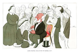Beerbohm Gallery: Robert Browning, Taking Tea with the Browning Society, 1904.Artist: Max Beerbohm
