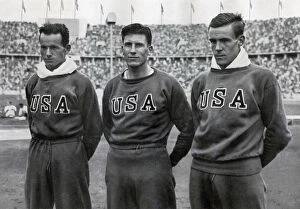 Robert Clark, Glenn Morris, John Parker, American decathletes, Berlin Olympics, 1936