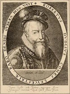 Leicester Prints: Robert Dudley, 1st Earl of Leicester (1532 / 331588), English nobleman, 1889