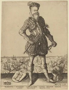 Leicester Earl Of Prints: Robert Dudley, Earl of Leicester. Creator: Karel van Sichem