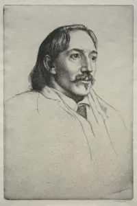 Late 19th Century Prints: Robert Louis Balfour Stevenson, 1893. Creator: William Strang (British, 1859-1921)