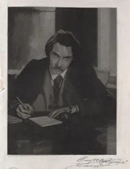 Henry Wolf Prints: Robert Louis Stevenson, 1909. Creator: Henry Wolf (American, 1852-1916)