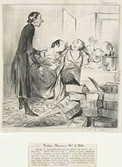 Complaining Prints: Robert Macaire M[archan]d de Bibles, 19th century. Creator: Honore Daumier