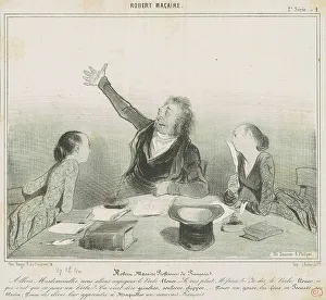 Villain Prints: Robert Macaire professeur de français, 19th century. Creator: Honore Daumier