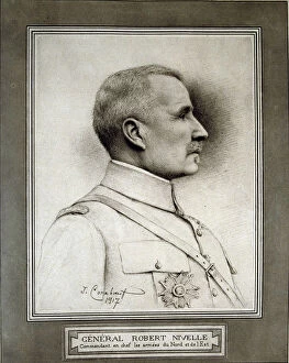 Militares Gallery: Robert Neville (1856-1924), French general, engraving in La Ilustracion 1917