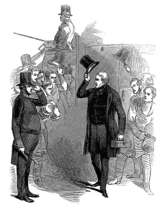 Taxi Driver Prints: Robert Peel, British statesman, arriving at the House of Commons, London, January, 1846