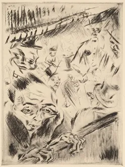 Robert in the Theater, 1918. Creator: Walter Gramatté