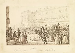 Bloody Regime Gallery: Robespierre and his accomplices being led to their execution, 1794