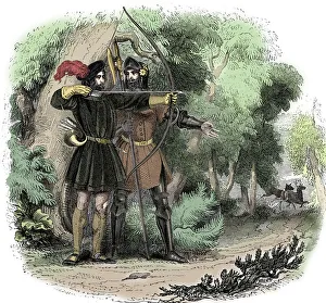 Archer Prints: Robin Hood, legendary English folk hero and outlaw and champion of the poor