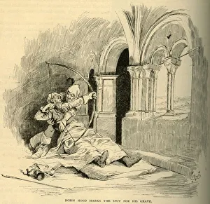 West Yorkshire Gallery: Robin Hood Marks the Spot for his Grave, 1883. Creator: Unknown