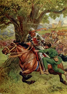 Loyal Prints: Robin Hood Rescues Little John, 1932. Creator: Howard Davie
