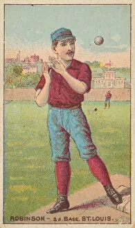 Baseman Gallery: Robinson, 2nd Base, St. Louis, from the Gold Coin series (N284