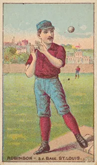 Chewing Tobacco Prints: Robinson, 2nd Base, St. Louis, from the Gold Coin series (N284