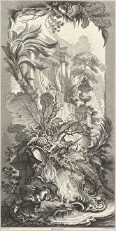 Claude Augustin Duflos Le Prints: Rocaille (Rock Garden), ca. 1737. Creator: Claude Augustin Duflos le Jeune