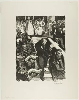 Dying Gallery: Rochefort is dying! Rochefort is dead!, June 1898. Creator: Theophile Alexandre Steinlen
