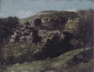 Courbet Gustave Prints: Rochers à Ornans, c.1869. Creator: Gustave Courbet