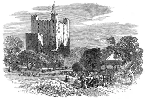 Green Space Prints: Rochester Castle and the new public gardens, 1872. Creator: Unknown