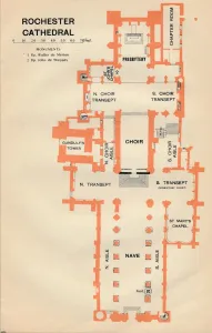 Ground Plan Prints: Rochester Cathedral, c20th Century. Artist: John Bartholomew