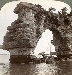 Rock arch in Matsushima Bay, south-east Japan, 1904.Artist: Underwood & Underwood
