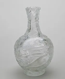 Rock Crystal Prints: Rock Crystal Vase, Stourbridge, 1889. Creator: Thomas Webb and Sons