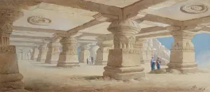 Maharastra Prints: Rock Cut Temple, Ellora, Maharashtra, India, 1878. Artist: Edward Arthur Heffer
