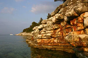 Sedimentary Rock Prints: Rock Formations, Kefalonia, Greece