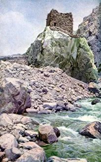 Rock fortress, Afghan border, c1924
