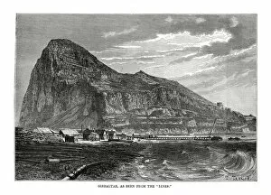 The Rock of Gibraltar, 1879. Artist: T Taylor