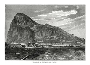 Laplante Prints: The Rock of Gibraltar, 1879. Artist: T Taylor