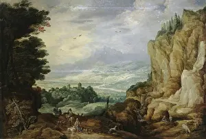 Rocky Prints: Rock Landscape with a Waterfall, 1610