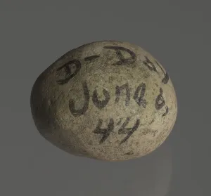 Military Operation Prints: Rock from Normandy Beaches, D-Day 1944, June 6, 1944. Creator: Unknown