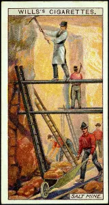 Rock Salt: Miners at work in salt mine, Wieliczka, Galicia, Poland, 20th century
