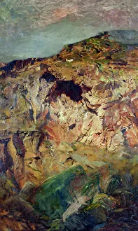 Te Papa Tongarewa Prints: Rock study, Sumner, c1890. Creator: Petrus van der Velden