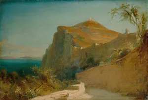 Capri Prints: Rock of Tiberius, Capri. Artist: Blechen, Carl (1798-1840)