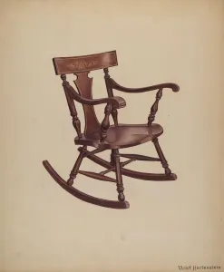 Polished Collection: Rocker, 1940. Creator: Violet Hartenstein