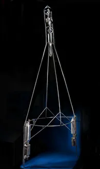 Rocket Prints: Rocket, Liquid Fuel, Hoopskirt, R. H. Goddard, 1928. Creator: Robert Goddard
