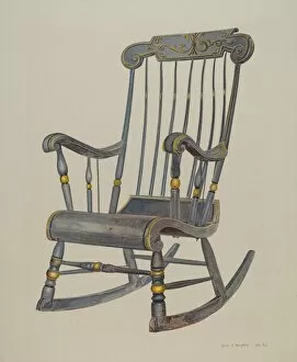 Amos C Collection: Rocking Chair, 1935 / 1942. Creator: Amos C. Brinton