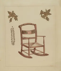 Winter Charlotte Prints: Rocking Chair, 1935/1942. Creator: Charlotte Winter