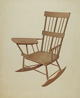 Rocking Chair Prints: Rocking Chair, 1942. Creator: Josephine Miller