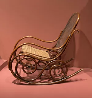 Cane Gallery: Rocking Chair, Austria, c. 1881. Creator: Jacob and Josef Kohn