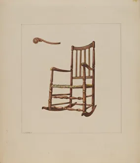 Henry Meyers Prints: Rocking Chair, c. 1937. Creator: Henry Meyers
