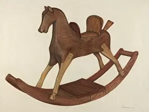 Images Dated 22nd October 2021: Rocking Horse, c. 1941. Creator: Selma Sandler
