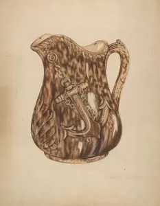 Rockingham Pitcher, c. 1939. Creator: Eleanor Gausser