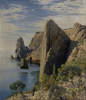Grigori Grigoryevich 1834 1911 Prints: Rocks, 1884. Artist: Myasoedov, Grigori Grigoryevich (1834-1911)