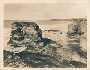 Newquay Prints: Rocks at Porth - Newquay, 1927