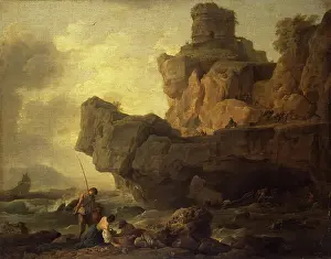 Shore Prints: Rocks on a Seashore, 1753. Creator: Claude-Joseph Vernet